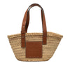 LOEWE Small Raffia Anagram Basket Tote Secondhand