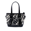 Burberry Beat Check Nylon and Patent Lowry Satchel Secondhand