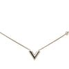 Louis Vuitton Silver Plated Essential V Supple Necklace Secondhand