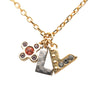 Louis Vuitton Gold Plated Rhinestones Love Letters Necklace Secondhand