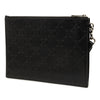 Gucci GG Embossed Perforated Calfskin Wristlet Clutch Secondhand