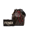 Fendi FF 1974 Embossed Leather Mon Tresor Bucket Bag Secondhand