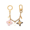 Louis Vuitton Gold Plated Blooming Flowers Chain Bag Charm and Key Holder Secondhand