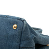 Prada Small Denim Canapa Logo Tote Secondhand