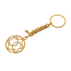Chanel CC Gold Plated Round Key Ring Bag Charm Secondhand