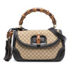 Secondhand Gucci Medium Diamante Canvas New Bamboo Satchel