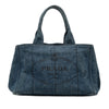 Prada Denim Canapa Logo Satchel Secondhand