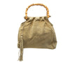 Secondhand Miu Miu Laser Cut Suede Bamboo Top Handle Bag