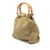 Secondhand Miu Miu Laser Cut Suede Bamboo Top Handle Bag