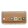Fendi Vitello Liberty Studded Continental Wallet with Chain Secondhand