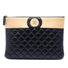 Chanel CC Bicolor Quilted Lambskin Clutch Secondhand