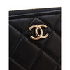Secondhand Chanel CC Quilted Lambskin Coco Charms Chain Wristlet Pouch