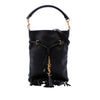 Saint Laurent Small Leather Fringe Flat Bucket Bag Secondhand