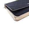 Secondhand Chanel Bicolor Satin Diamond Stitch Wallet On Chain