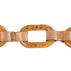 second hand Prada Tortoiseshell-Effect Resin & Leather Chain Belt 