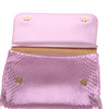 Secondhand Dolce & Gabbana Small Miss Sicily Metallic Pink Python Top-Handle Bag