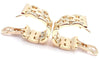 Secondhand Cartier Maillon Panthere Diamond 5 Row Hoop Yellow Gold Earrings - '80s