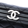 Chanel CC Quilted Lambskin Kiss Lock Minaudiere Chain Crossbody Secondhand
