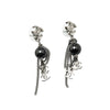 Secondhand Chanel Silver CC Chain Drop Push Back Earrings