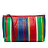 Balenciaga Large Lambskin Striped Barbes Z Pouch Secondhand
