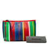Balenciaga Large Lambskin Striped Barbes Z Pouch Secondhand