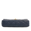 Chanel Paris Salzburg Medium Patent and Goatskin CC Eyelet Flap Secondhand