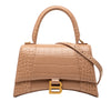 Balenciaga Small Croc Embossed Hourglass Top Handle Bag Secondhand