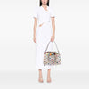 Fendi Medium Studded Milk Calfskin B Fab Satchel Secondhand