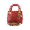 Dior Mini Lambskin Cannage Studded Supple Lady Dior Secondhand