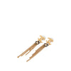 Chanel CC Gold Plated Multi Strand Fringe Drop Push Back Earrings Secondhand