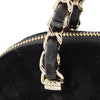 Chanel Quilted Velvet Coco Clutch With Chain Secondhand