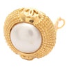 Chanel CC Gold Plated Faux Pearl Clip On Earrings Secondhand