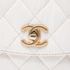 Chanel Mini Quilted Crumpled Lambskin CC Links Top Handle Flap Secondhand