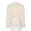 Laura Biagiotti White Ostrich Feather Bolero - '90s Second hand