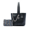 Chanel Small Perforated Calfskin Logo Eyelet Bucket Bag Secondhand