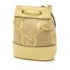 Gucci Mini Jumbo GG Canvas and Calfskin Ophidia Bucket Bag Secondhand