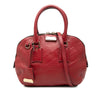 Burberry Small Heritage Grain Check Embossed Leather Orchard Bowling Bag Secondhand