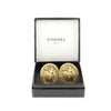 Chanel CC Gold Plated Angel Oval Clip On Earrings Secondhand