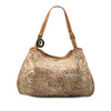 Secondhand Fendi Zucchino Canvas Floral Shoulder Bag