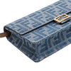 Fendi Denim Effect FF Jacquard Wallet On Chain Baguette Secondhand