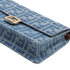 Fendi Denim Effect FF Jacquard Wallet On Chain Baguette Secondhand