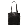 Secondhand Prada Vitello Trimmed Tessuto Pockets Tote