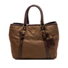 Prada Vitello Daino Trimmed Tessuto Satchel Secondhand