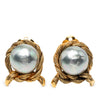 Chanel Gold Plated Faux Pearls Clip On Earrings Secondhand