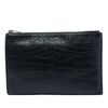 Saint Laurent Croc Embossed Leather Clutch Secondhand