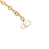 Secondhand Dior Gold Plated Logo Pendant Necklace