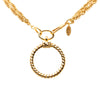Chanel CC Gold Plated Double Chain Loupe Magnifying Glass Pendant Necklace Secondhand