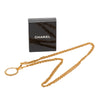 Chanel CC Gold Plated Double Chain Loupe Magnifying Glass Pendant Necklace Secondhand