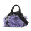 Prada Fur and Tessuto Pocket Top Handle Cargo Bag Secondhand