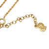 Secondhand Dior Gold Plated Strass CD Logo Oval Pendant Necklace